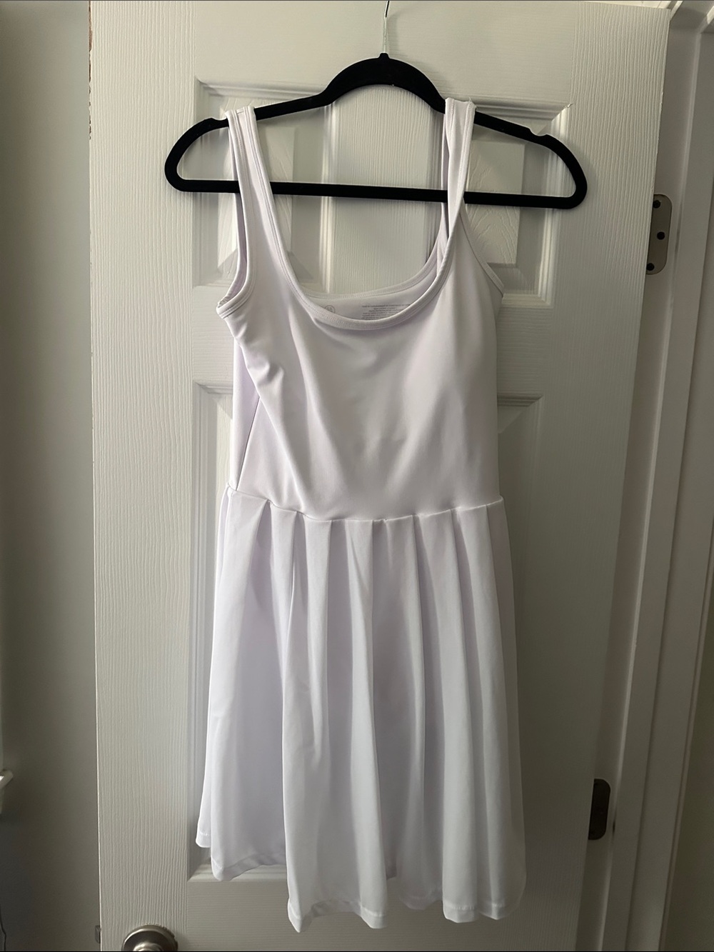 Women's White Sleeveless Mini Skater Dress